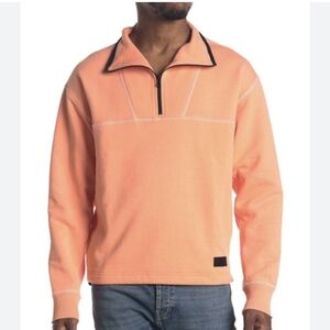 S. Rag & Bone scuba knit slim fit pullover half-zip